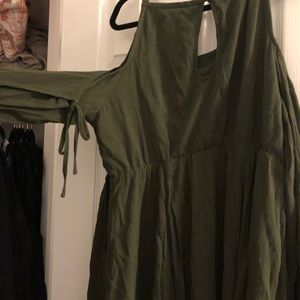 LCAS Olive Tie LS Gauze Skater